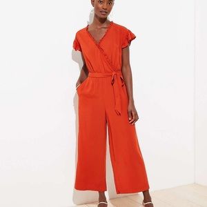 loft flutter sleeve jumpsuit Sz 2